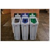 Rubbermaid Slim Jim Single-Stream Landfill Recycling Station 23-Gallon Gray/Black (2185053) - 4 of 4