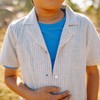Kids' Dylan Camp Shirt - Driftwood Stripe - 3 of 4