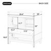 30" Bathroom Vanity with Ceramic Sink and One-Door Shelf, Water-Resistant Wood One Cabinet Vanities w/ 3 Drawers & Soft Close Door - 4 of 4