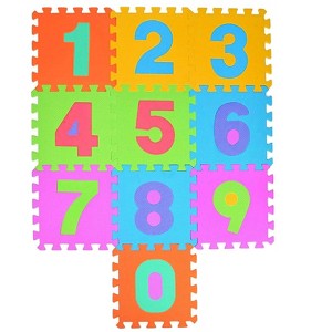 Home Mart Goods EVA Foam Interlocking Puzzle Play Mat - 10 Piece Set - 1 of 4