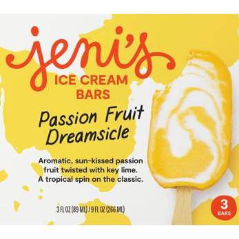 Jeni's Ice Cream Bars  Passionfruit Dreamsicle - 9 fl oz/3ct