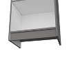 Vynxaria Matt Gray and White 5-Shelf Slim Bookshelf for Contemporary Spaces - 4 of 4