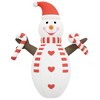 vidaXL Inflatable Snowman Multicolour Oxford fabric Large - 4 of 4