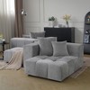 104" Modular Sectional Sofa Cloud Couch with 2 Ottoman,Linen Deep Seat Convertible Sofa for Living Room, Bedroom and Apartment - 2 of 4