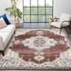 Washable Rug Vintage Oriental Distressed Rug Non Slip Non Shedding Rug Retro Medallion Foladable Rugs Low Pile Carpet for Bedroom Living Room Nursery - 3 of 4
