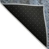 Blue Gray And Charcoal Botanical Leaves Washable Indoor Outdoor Area Rug - 4 of 4