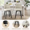 Huxxion Bar Stools Set of 2, Counter Height Swivel Bar Stools with High Back, 22" Seat Height for Kitchen Island & Home (Black) - 4 of 4
