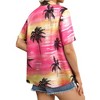 Nlife Womens Button Down Hawaiian Shirts Short Sleeve Floral Print Summer V Neck T-Shirt Casual Summer Beach Blouses Tops - 4 of 4