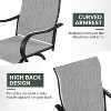 Simple Trending 4, Bar Height Patio Chairs, High Top Patio Chairs, Supports 300 lbs (Grey Fabric) - 3 of 4