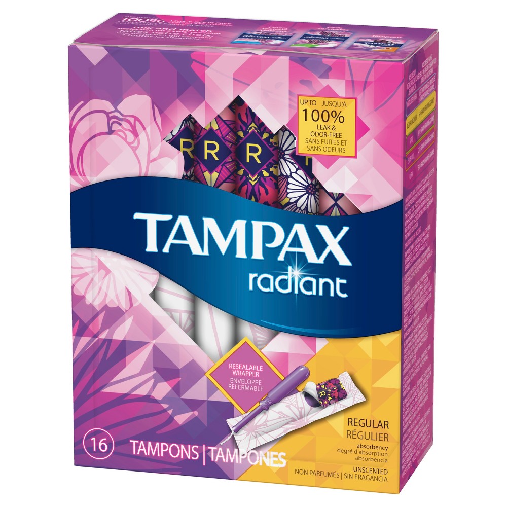 UPC 073010015333 product image for Tampax Radiant Regular Tampons - 16ct | upcitemdb.com