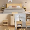 Nightstands with Drawer Storage,Wide Bedside Table for Bedroom or Sofa,Mid Century Modern Bed Side Stand-The Pop Home - 4 of 4