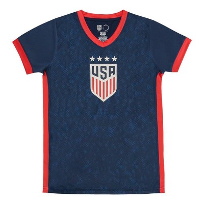 Alex Morgan USA Soccer YOUTH GIRL'S V-Neck Jersey Red NWT XS