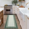 Washable Modern Bordered Rug Non Slip Low Pile Rug Soft Throw Floor Cover Abstract Foldable Indoor Carpet for Living Room Bedroom Playroom Nursery - 2 of 4
