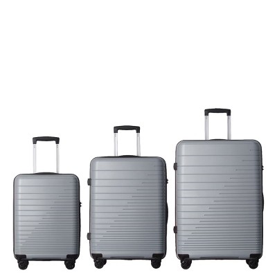 FURNIinspire Bag And Luggage Sets 3 Piece Suitcases with Wheels, Family-Friendly Travel Luggage, Lightweight Suitcase Set, Grey, 20.47"*11.22"*29.33"