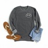Simply Sage Market Women's  Garment Dyed Graphic Sweatshirt Embroidered Choose Happy Lightning Smiley Face - 3 of 3