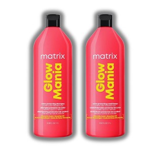 Matrix Glow Mania Shampoo & Conditioner (33 oz XXL DUO SET) For Glow and Shine, For Dull & Color-Treated Hair,With Glycolic Acid & Rosehip Oil - 1 of 2