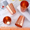 Itopfox 12-Pack Aluminum Drink Cups with Hammered Finish, 14oz Copper Tumblers for Iced Coffee, Wine & Cocktails, Stackable Metal Glasses - 4 of 4