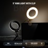 MaseiKar Basic 5" Ring Light,Clip on Light Kit with Desk Tripod for Laptop Computer Zoom Call Live Streaming Remote Working Video Recording,BR60 - 2 of 4