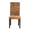 bali & pari Laymi Modern Bohemian Dark Brown Mahogany Wood and Seagrass Dining Chair - 3 of 4