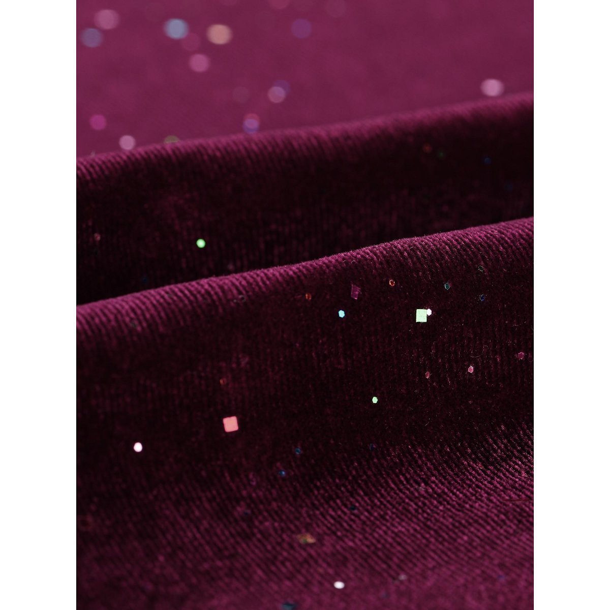 Женские платья INSPIRE CHIC Women's Sparkle Velvet Dresses V Neck Long Sleeve Ruffle Hem Dress Purple Small — фото 6