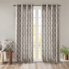 DSVIMOY Curtain Panels, Fretwork Print Grommet Top Window Curtain Panel for Living Room, Bedroom, Grey&White, 84"*50"*0.13" - 2 of 4