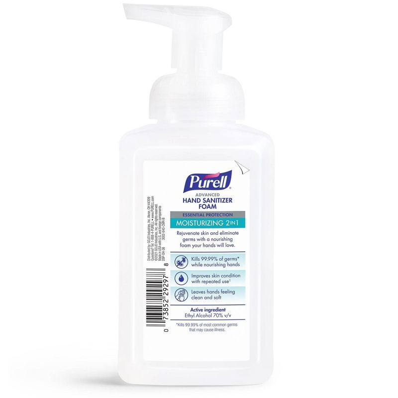 Purell 2-in-1 Essential Protection Foam Hand Sanitizer - Citrus Scent - 10 fl oz, 3 of 6