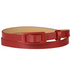 Allegra K Women's Thin Nonporous Rectangle Buckle Plus Size Jeans Dress Waist Belts - 1 of 4