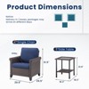 Buenhomino 3-Piece Outdoor Wicker Patio Set, 2 Lounge Chairs & Side Table with Driftwood Rattan & Weather-Resistant Cushions - 3 of 4