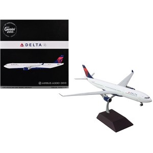 Airbus A330-300 Commercial Aircraft "Delta Air Lines" White with Blue and Red Tail 1/200 Diecast Model Airplane by GeminiJets - 1 of 3