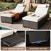Garvee Outdoor Chaise Lounge Chairs for Outside Patio Furniture Set of 2,Rattan Pool Reclining Chair Adjustable Backrest,Wicker Recliners with Cushion - 3 of 4