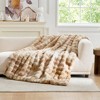 Cozy Bliss Faux Fur Throw Blankets, Plush Fuzzy Soft Thick Bubble Blanket for Sofa, Bedroom, Living Room - 2 of 4