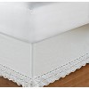 Greenland Home Fashions Crochet Lace White Twin Bed Skirt 18" - 4 of 4