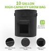 Garnen 4 Pack 10 Gallon Garden Potato Grow Bags, Fabric Grow Bags for Outdoor and Indoor, Indoor Planters with Harvest Window - Black - 3 of 4