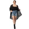 Agnes Orinda Women's Plus Size Lace Sheer High Low 3/4 Sleeve Open Front Cardigans - 3 of 4