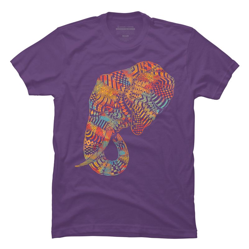 Men's Design By Humans Elephant (Majestic) By kase T-Shirt, 1 of 4