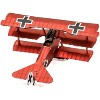 Model Kit Fokker Dr.I Triplane Fighter Aircraft "Red Baron" German Air Force (Moderate Difficulty) Steel Model by Metal Earth - 3 of 4