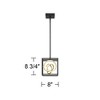 Possini Euro Design Christy 8" Modern Pendant Chandelier Ceiling Light Fixture Dining Room Over Table Hanging 3-Light LED Black Gold Finish Metal Mini - 4 of 4