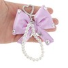 Unique Bargains Faux Pearl Bow Handbag Charms Keychains 1 Pc - 4 of 4