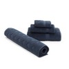 Linum Home Textiles 4pc Sinemis Bath Set Navy : Microfiber, Machine Washable, Non-Slip Backing - image 2 of 3