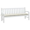 vidaXL Garden Bench Cushion - Melange Cream Non-Slip Outdoor/Indoor Seat Pad, 100% Polyester, 70.9" x 19.7" x 2.8" - 2 of 4