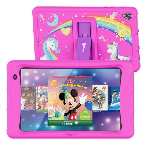 Contixo K80A 8-inch Kids Tablet, With Android 13, 32GB, Disney eBooks, Educator Academy Learning Apps, Parental Controls Kid-Proof Case For Girls-Pink - 1 of 4