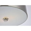 Elegant Lighting Hazen 2 light 12 inch Burnished Nickel flush mount - 3 of 4
