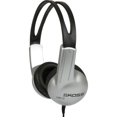 Koss UR10 Stereo Headphone - Stereo - Silver - Mini-phone - Wired - 32 Ohm - 60 Hz 20 kHz - Over-the-head - Binaural - Supra-aural - 4 ft Cable