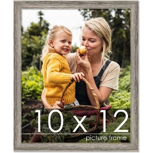 PosterPalooza | 10x12 Thin Barnwood Picture Frame, UV Acrylic, 2 Finishes - Grey and Black - 1 of 4