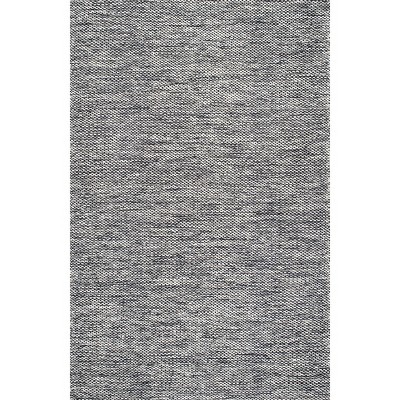 Handmade Gray Cotton 5'x8' Flat Woven Reversible Area Rug