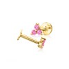 Pure Collection by Ross-Simons Pink Sapphire Flat-Back Stud Earrings in 14kt Yellow Gold - 4 of 4