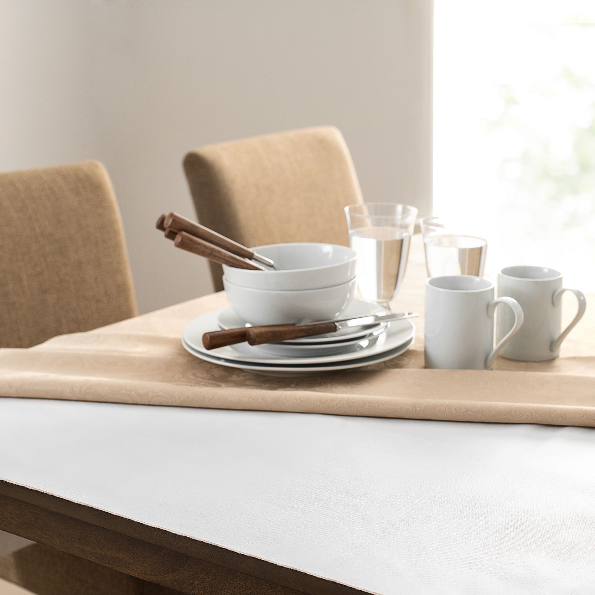 Elrene Embossed Vinyl Cushioned Flannel Backing Tablepad - Elrene Home Fashions