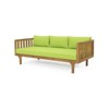 VisioGear Daybed, 3 Seater Daybed Conversation Set with Arms, Green, 67.5"*32"*24.25" - 4 of 4