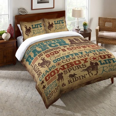 Laural Home Welcome to the Ranch King Comforter