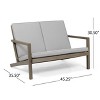 Christopher Knight Home Todd Outdoor 7 Piece Acacia Wood Chat Set with Water-Resistant Cushions - 3 of 4